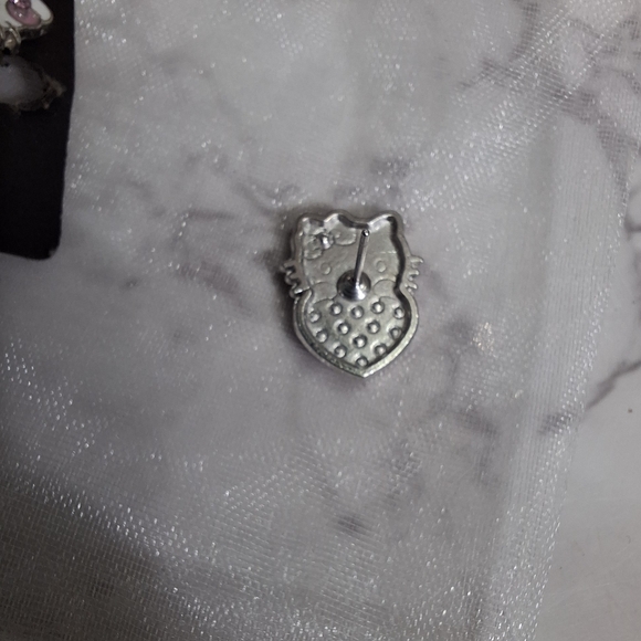 Hello Kitty Pink Rhinestone Earrings - Picture 6 of 6